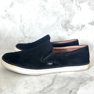 UGG Black Suede Slip-On Loafers
